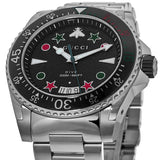 Gucci Dive Quartz Black Dial Silver Steel Strap Watch For Men - YA136221 Authentic Buy Shop Now