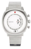 Gucci Grip Chronograph Mickey Mouse White Dial Silver Steel Strap Watch For Men - YA157306 Authentic Buy Shop Now