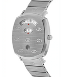 Gucci Grip Quartz Silver Dial Silver Steel Strap Watch For Women - YA157401 Authentic Buy Shop Now