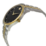 Movado Museum Classic Diamonds Black Dial Two Tone Steel Strap Watch For Men - 0606879 Authentic Buy Shop Now