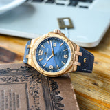 Maurice Lacroix Aikon Date Limited Edition Blue Dial Blue Leather Strap Watch For Men - AI1028-BRZ01-420-1 Authentic Buy Shop Now