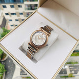 Versace V-Motif Silver Dial Two Tone Steel Strap Watch for Women - VERE00718 Authentic Buy Shop Now