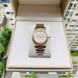 Versace V-Motif Silver Dial Two Tone Steel Strap Watch for Women - VERE00718 Authentic Buy Shop Now