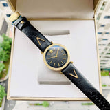 Versace V-Twist Black Dial Black Leather Strap Watch for Women - VELS00619 Authentic Buy Shop Now