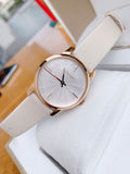 Calvin Klein City Silver Dial White Leather Strap Watch for Women - K2G236X6 Authentic Buy Shop Now