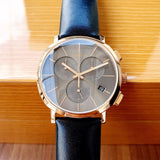Calvin Klein Posh Grey Dial Black Leather Strap Watch for Men - K8Q376C3 Authentic Buy Shop Now