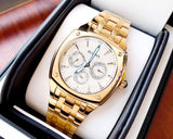 Bulova Multifunction White Dial Gold Steel Strap Watch for Men - 97C105 Authentic Buy Shop Now