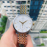 Tissot T Classic Tradition Chronograph White Dial Two Tone Steel Strap Watch For Men - T063.617.22.037.00 Authentic Buy Shop Now