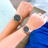 Calvin Klein Minimal Black Dial Rose Gold Mesh Bracelet Watch for Women - K3M2262Y Authentic Buy Shop Now