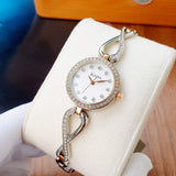 Bulova Crystals Mother of Pearl Dial Two Tone Steel Strap Watch for Women - 98X108 Authentic Buy Shop Now