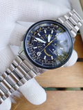Citizen Promaster Nighthawk Eco Drive Navy Blue Dial Silver Steel Strap Watch For Men - BJ7006-56L Authentic Buy Shop Now