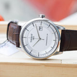 Tissot Luxury Powermatic 80 Silver Dial Brown Leather Strap Watch For Men - T086.407.16.031.00 Authentic Buy Shop Now