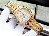 Bulova Multifunction White Dial Gold Steel Strap Watch for Men - 97C105 Authentic Buy Shop Now