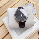 Movado Ultra Slim Black Dial Black Leather Strap Watch For Women - 0607090 Authentic Buy Shop Now