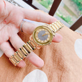 Movado Bold Pave Gold Dial Gold Steel Strap Watch For Women - 3600255 Authentic Buy Shop Now
