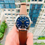 Tissot Gentleman Powermatic 80 Silicium Blue Dial Brown Leather Strap Watch For Men - T127.407.16.041.00 Authentic Buy Shop Now