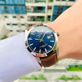 Tissot Gentlemen Powermatic 80 Silicium Blue Dial Brown Leather Strap Watch For Men - T127.407.16.041.00 Authentic Buy Shop Now