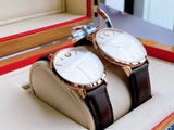 Movado Ultra Slim Silver Dial Brown Leather Strap Watch For Women - 0607093 Authentic Buy Shop Now