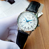 Citizen Eco Drive Silver Dial Black Leather Strap Watch For Men - AO9000-06B Authentic Buy Shop Now
