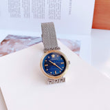 Versace Meander Blue Dial Silver Mesh Bracelet Watch for Women - VELW00520 Authentic Buy Shop Now