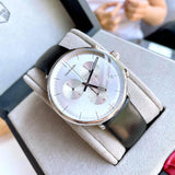Calvin Klein High Noon Chronograph White Dial Black Leather Strap Watch for Men - K8M271C6 Authentic Buy Shop Now
