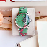 Gucci G Timeless Le Marche Des Merveilles Green Dial Green Leather Strap Watch for Women - YA1264081 Authentic Buy Shop Now