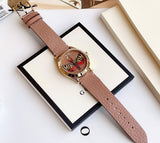 Gucci G Timeless Butterfly Brown Dial Brown Leather Strap Watch For Women - YA1264063 Authentic Buy Shop Now