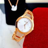 Calvin Klein Class White Dial Rose Gold Steel Strap Watch for Women - K6R23626 Authentic Buy Shop Now