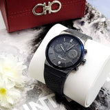 Salvatore Ferragamo Sapphire Black Dial Black Rubber Strap Watch for Men - SFHP00320 Authentic Buy Shop Now