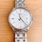 Tissot Automatics III Day Date White Dial Silver Steel Strap Watch For Men - T065.430.11.031.00 Authentic Buy Shop Now