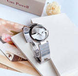 Gucci G Interlocking Silver Dial Silver Steel Strap Watch For Women - YA133503 Authentic Buy Shop Now