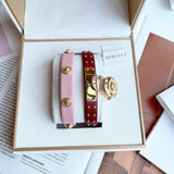 Versace Medusa Lock Icon Gold Dial Red Leather Strap Watch for Women - VEDW00319 Authentic Buy Shop Now