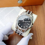Bulova Crystal Collection Black Dial Silver Steel Strap Watch for Men - 96K104 Authentic Buy Shop Now