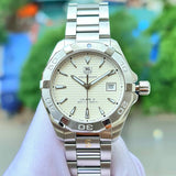 Tag Heuer Aquaracer Automatic White Dial Silver Steel Strap Watch for Men - WAY2111.BA0928 Authentic Buy Shop Now