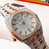 Bulova Phantom Crystal Silver Dial Two Tone Steel Strap Watch for Men - 98B324 Authentic Buy Shop Now