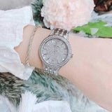 Bulova Crystal Collection Silver Dial Silver Steel Strap Watch for Women - 96L243 Authentic Buy Shop Now