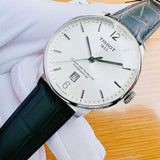 Tissot Chemin Des Tourelles Powermatic 80 Silver Dial Black Leather Strap Watch For Men - T099.407.16.037.00 Authentic Buy Shop Now