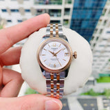 Tissot Ballade Powermatic 80 Cosc Mother of Pearl Dial Two Tone Steel Strap Watch For Women - T108.208.22.117.01 Authentic Buy Shop Now