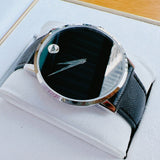 Movado Museum Classic Black Dial Black Leather Strap Watch for Men - 0607194 Authentic Buy Shop Now