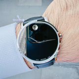 Movado Museum Classic Black Dial Black Leather Strap Watch for Men - 0607194 Authentic Buy Shop Now