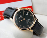 Tissot Le Locle Powermatic 80 Black Dial Black Leather Strap Watch For Men - T006.407.36.053.00 Authentic Buy Shop Now
