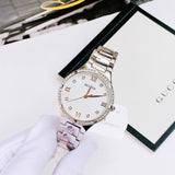 Bulova Crystal Collection Mother of Pearl Dial Silver Steel Strap Watch for Women - 96L263 Authentic Buy Shop Now