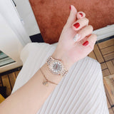 Bulova Phantom White Dial with Swarovski Baguettes Rose Gold Steel Strap Watch for Women - 98L268 Authentic Buy Shop Now