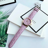 Gucci G Timeless Quartz Lilac Dial Lilac Leather Strap Watch For Women - YA1264098 Authentic Buy Shop Now