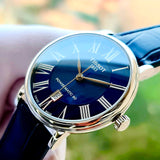 Tissot Carson Premium Powermatic 80 Blue Dial Blue Leather Strap Watch For Men - T122.407.16.043.00 Authentic Buy Shop Now