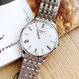 Tissot T Classic Tradition 5.5 White Dial Watch For Men - T063.409.11.018.00 Authentic Buy Shop Now