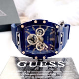 Guess Phoenix Multifunction Blue Dial Blue Rubber Strap Watch for Men - GW0203G7 Authentic Buy Shop Now