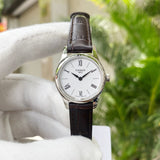 Tissot Tradition 5.5 Lady Silver Dial Brown Leather Strap Watch for Women - T063.009.16.018.00 Authentic Buy Shop Now