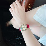 Guess Cosmo Diamonds Gold Dial Red Rubber Strap Watch for Women - GW0034L6 Authentic Buy Shop Now