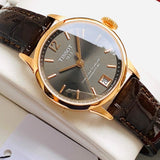 Tissot Chemin Des Tourelles Powermatic 80 Lady Brown Dial Brown Leather Strap Watch For Women - T099.207.36.447.00 Authentic Buy Shop Now